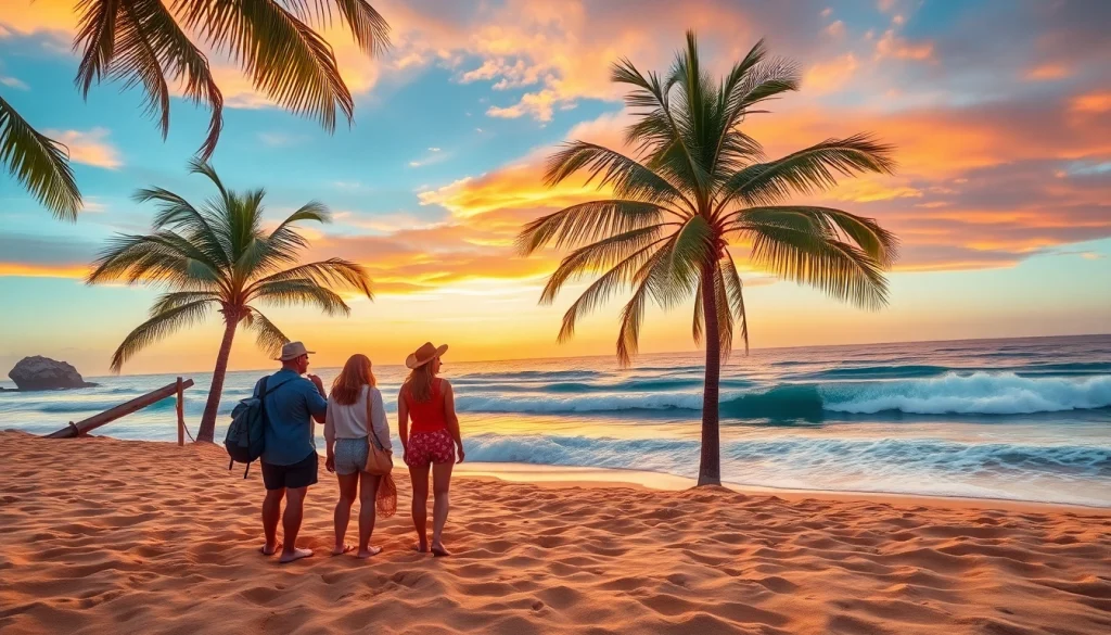 Capture insider tips for Cabo with travelers relaxingly enjoying a sunset at the beach.