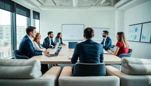 Collaborative business meeting scene at https://valuesfirst.com demonstrating teamwork.