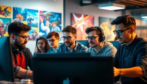 Dynamic collaboration among developers at https://www.trilgameshproject.com in a vibrant workspace.