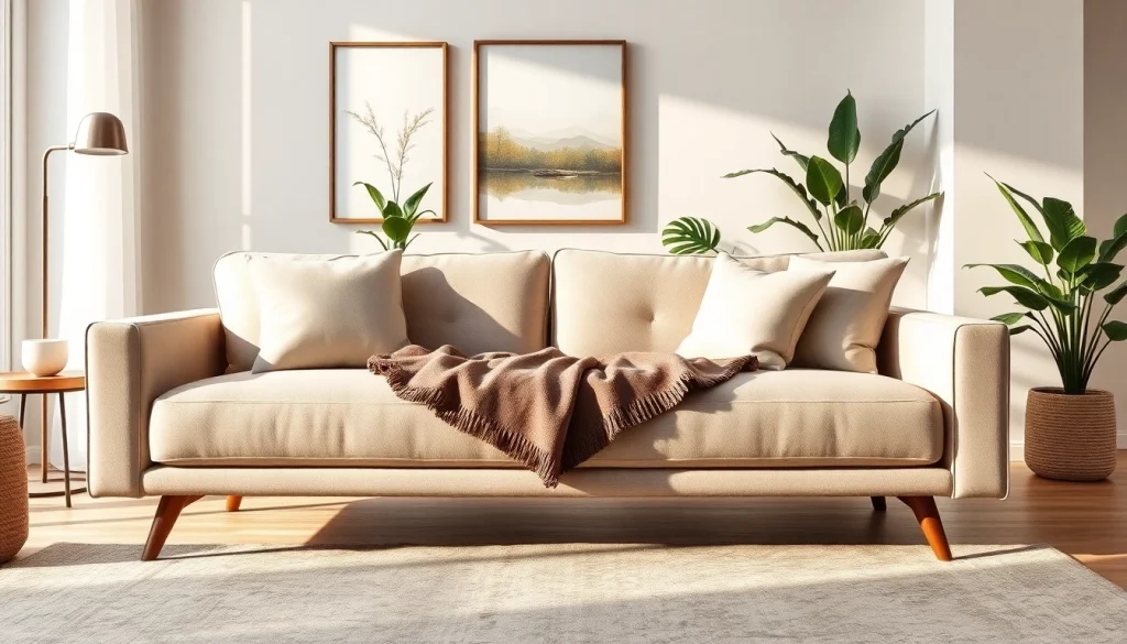 Enhance your home with stylish sofa beds that blend comfort and elegance in a cozy living room.