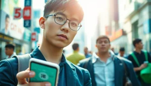 카드깡으로 재정적 결정을 고민하는 젊은 기업가의 모습