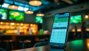 Engaging display of best sports betting sites in India on a sleek mobile device, showcasing betting odds.