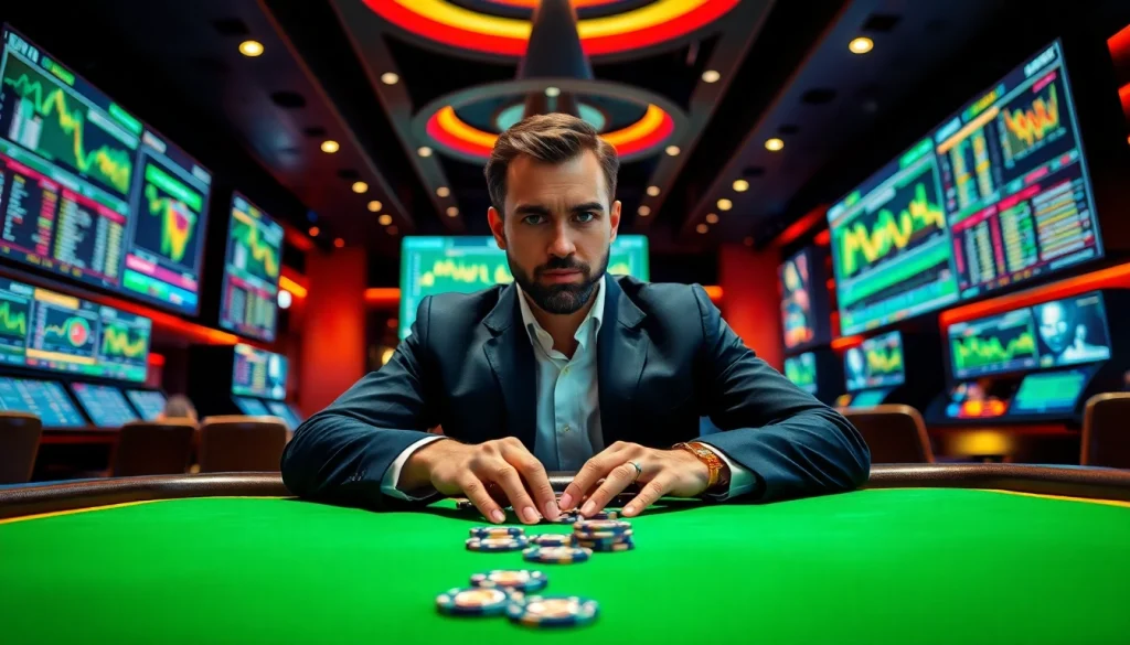 Experience the excitement of MM88 through a professional gambler at a poker table.