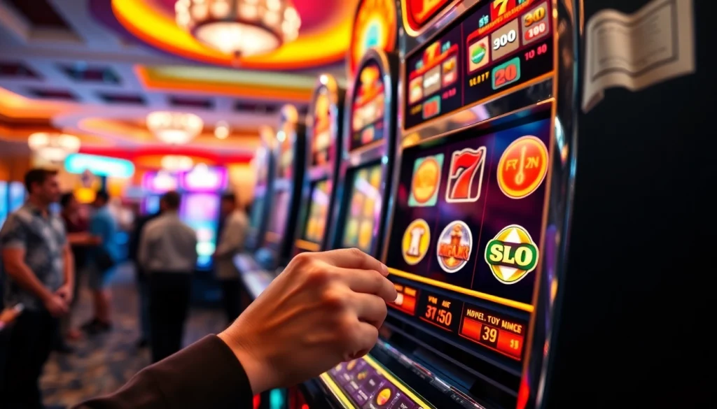 Menangkan slot dengan mesin permainan yang penuh warna dan kemeriahan di kasino.