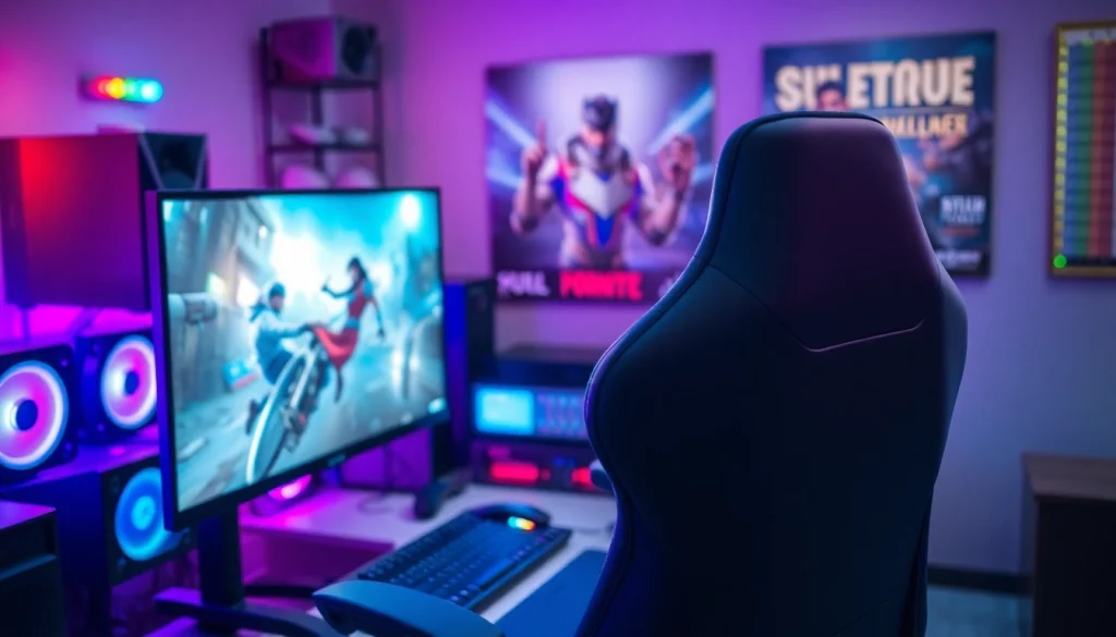 Menggambarkan suasana bermain suletoto alternatif dengan perangkat gaming yang modern.