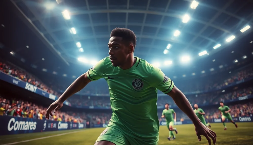 Watch Esri Konsa excel on the field in this dynamic sports action shot at https://diknews.co.uk/ezri-konsa/.