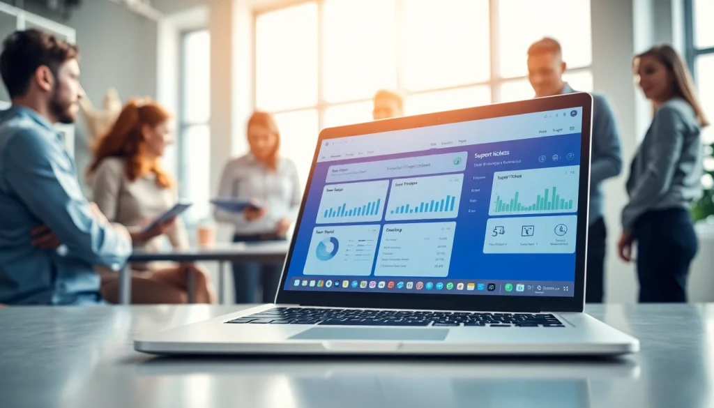 Streamline your processes with effective IT Helpdesk Solutions on a modern laptop interface.