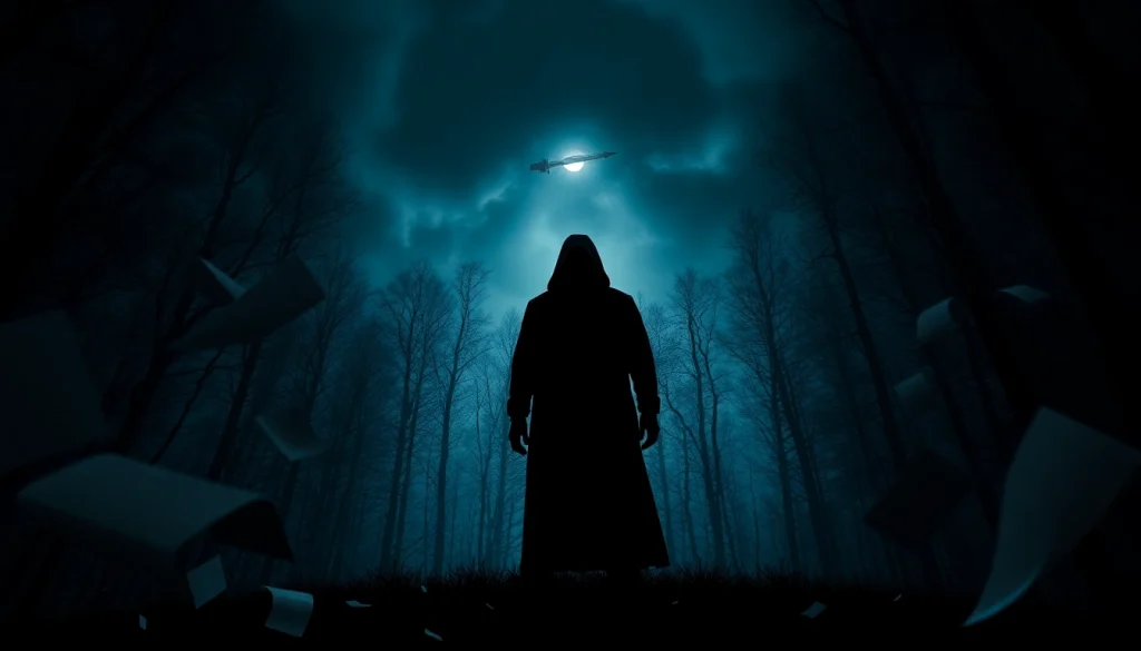 Captivating thriller book cover showcasing suspense and mystery with dark and ominous tones.