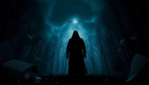 Captivating thriller book cover showcasing suspense and mystery with dark and ominous tones.