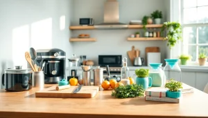 Showcase of kitchen gadgets NZ arranged alluringly on a countertop, inviting culinary creativity.