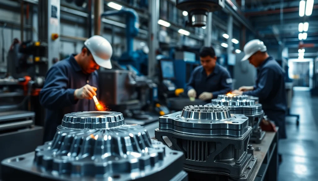 Plating on high silicone aluminium Malaysia showcased in a diecasting manufacturing scene highlighting precision and quality.