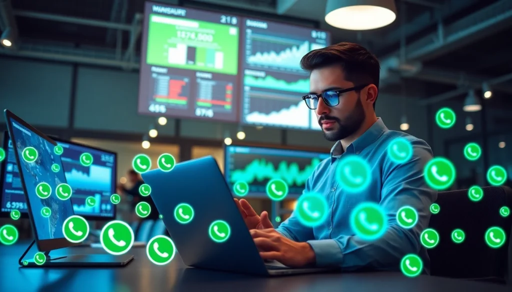 Understanding What is a CRM for WhatsApp in a vibrant office setting.