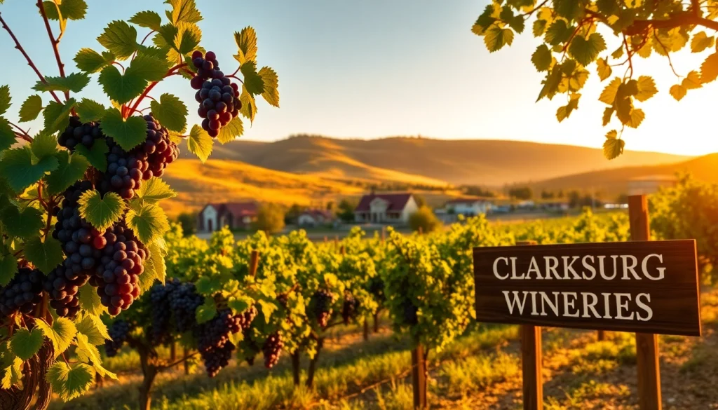Visit Clarksburg wineries to savor exquisite wines amidst beautiful vineyard landscapes.