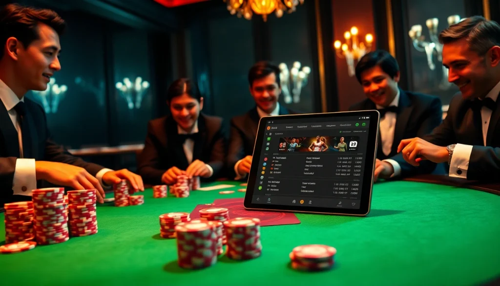 Experience thrilling poker action at i9bet with vibrant tables, chips, and live betting odds.