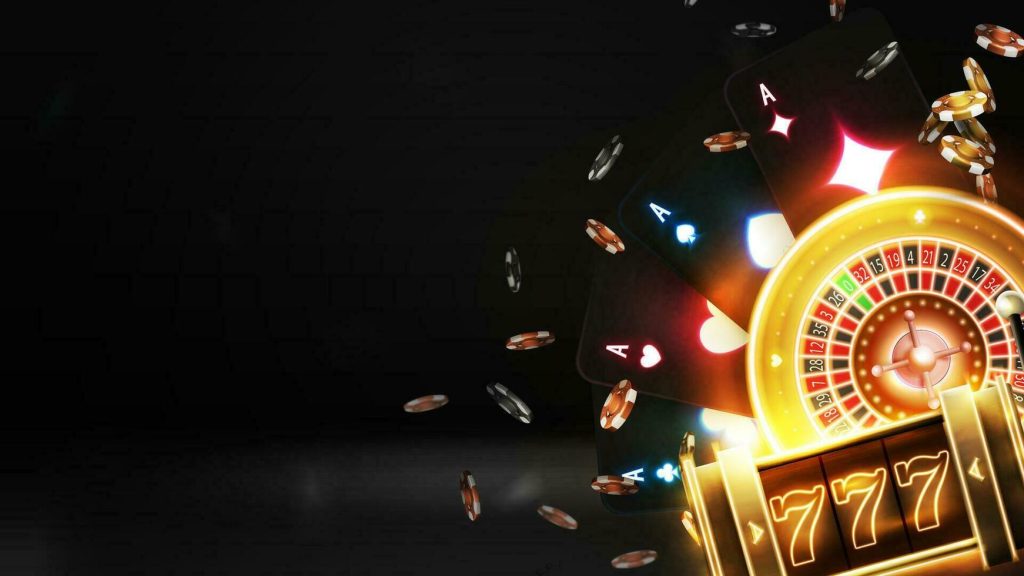 27010183-buio-manifesto-con-copia-spazio-neon-oro-fessura-macchina-neon-casino-roulette-poker-patatine-fritte-e-giocando-carte-su-buio-sfondo-vettoriale