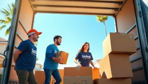 San Diego Moving Company team professionally assisting a family with their move.