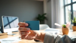 신용카드 현금화에 대한 전문가의 활동을 보여주는 비즈니스 장면.