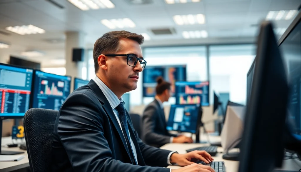 Optimize your freight movement with our Truck Dispatch Service, showcasing a professional dispatcher at work.