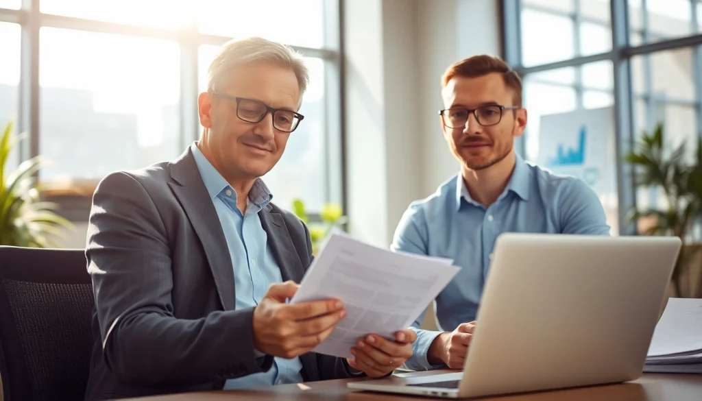SMSF auditor consulting with a client in a professional office, ensuring compliance.