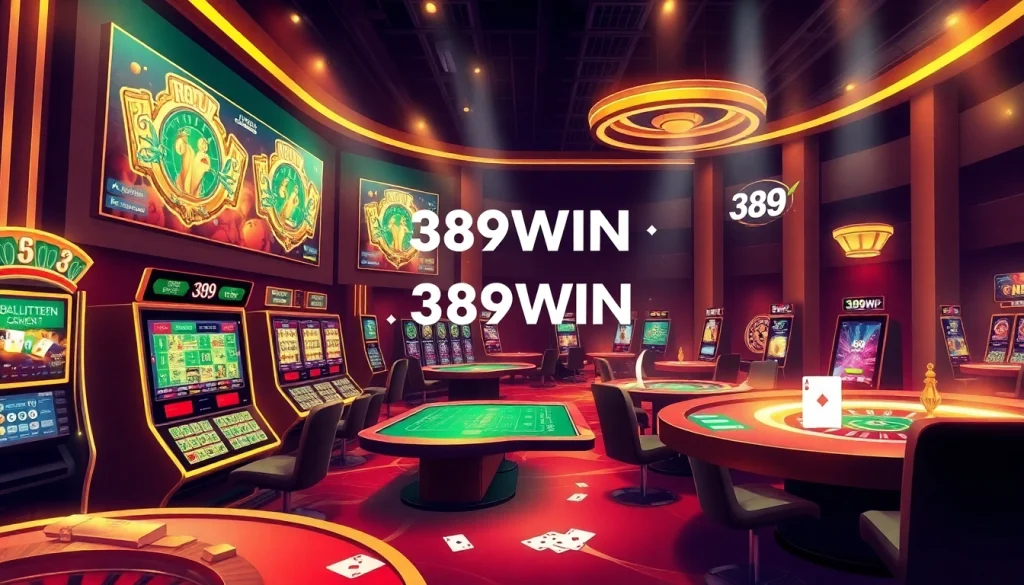 Experience thrilling games at 389WIN's dynamic online casino atmosphere.