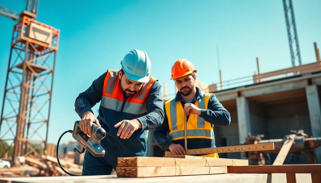 Engaged apprentices in construction apprenticeships carolinas gaining hands-on experience on a job site.