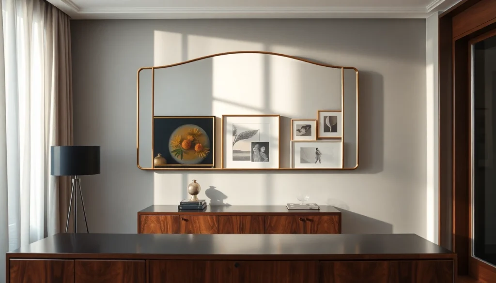 Showcase of bespoke mirrors at https://merithome.co.uk in a stylish living room.