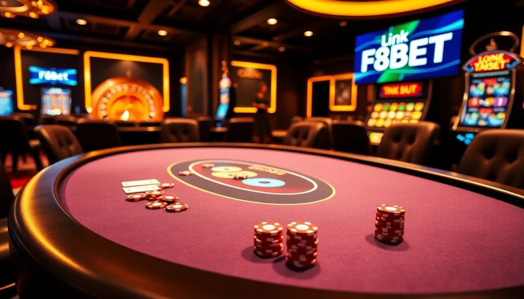 Experience the thrill of gaming at F8BET, with immersive casino visuals and betting excitement.