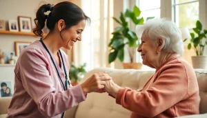 Senior caregivers austin tx assisting elderly clients with compassion and care in a warm home environment.
