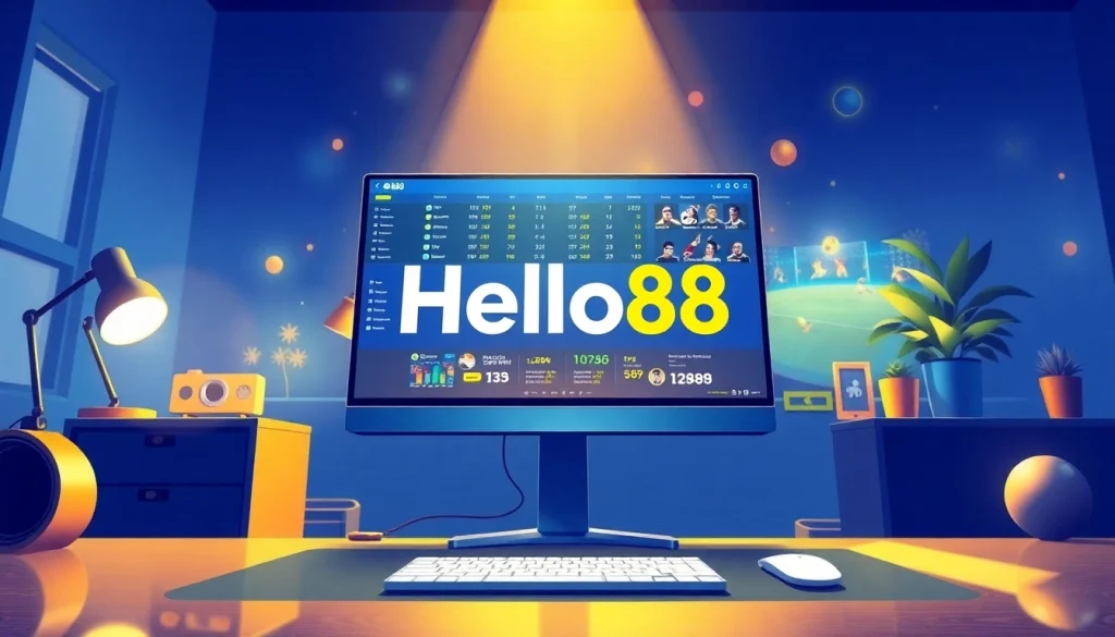 Hello88 engaging online betting platform interface with modern design and vibrant colors.