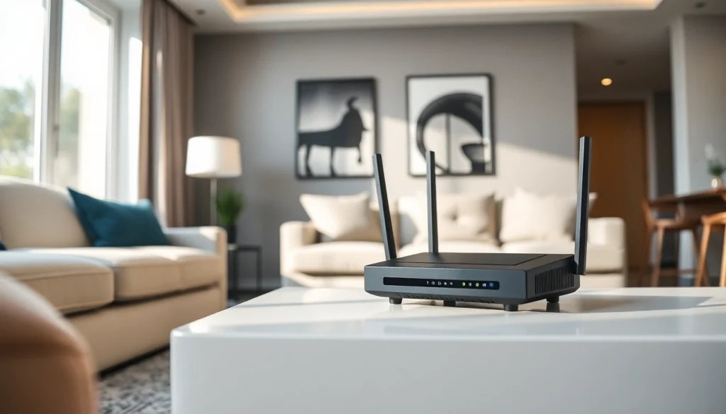 Efficient vpn router for home delivering seamless connectivity in a stylish setting.