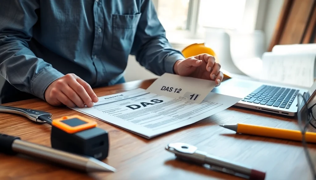 Complete the DAS 142 form efficiently while reviewing essential contractor documents.