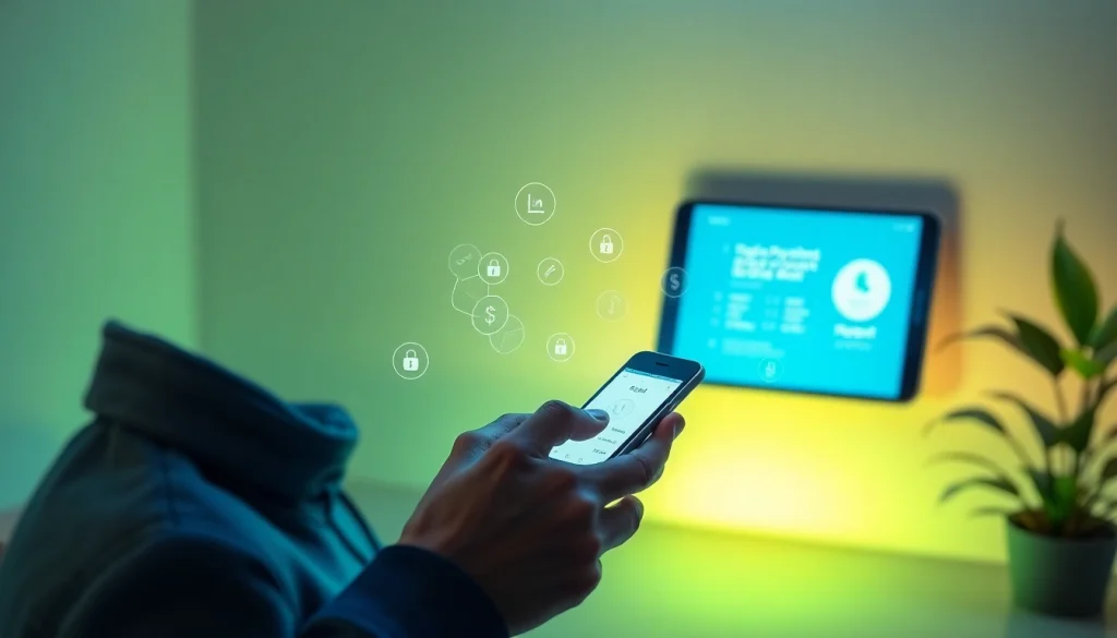 스마트폰에서 보안 결제 기능을 선보이는 소액결제 디지털 지갑 인터페이스.