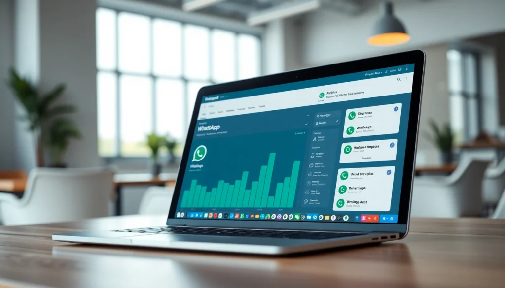 Discover What is a CRM for WhatsApp through an engaging software interface in a modern office.
