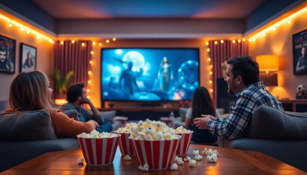Enjoy a family movie night while watching filme online in a cozy home theater.