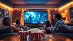 Enjoy a family movie night while watching filme online in a cozy home theater.