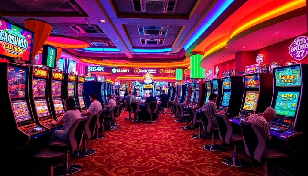 Discover the best online casinos for Canada featuring vibrant gaming rooms with engaged players.