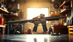 Experience the super safety trigger ar15 showcasing its advanced safety features in a workshop setting.