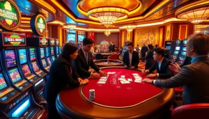 Experience the thrill of gaming at เจ้ามือรับแทง F168 with high-stakes poker and vibrant casino ambiance.
