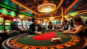 Aksi poker bertaruh tinggi di kasino mewah yang menampilkan elemen taruhan Datukwin Alternatif.