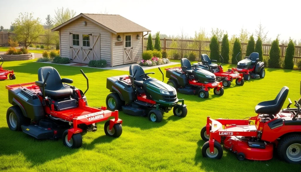 Discover top zero turn mowers for sale, showcasing their efficiency and style in a vibrant outdoor setting.