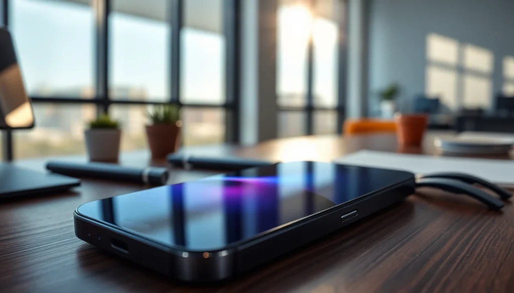 Usa el iPhone 14 Plus para disfrutar de una experiencia visual asombrosa en un ambiente moderno.