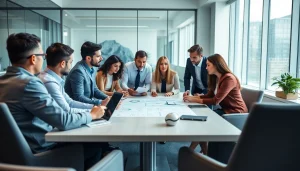 Engaging teamwork session to hire business development reps in a vibrant office.