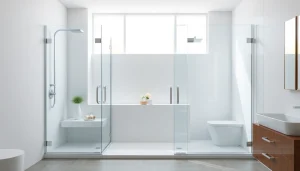 Stylish shower doors uk enhancing a modern bathroom’s elegance and functionality.