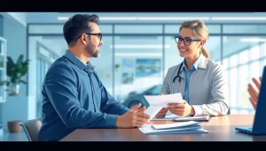 Why choose Pretzel warranty? Confident customer engages with representative discussing benefits.