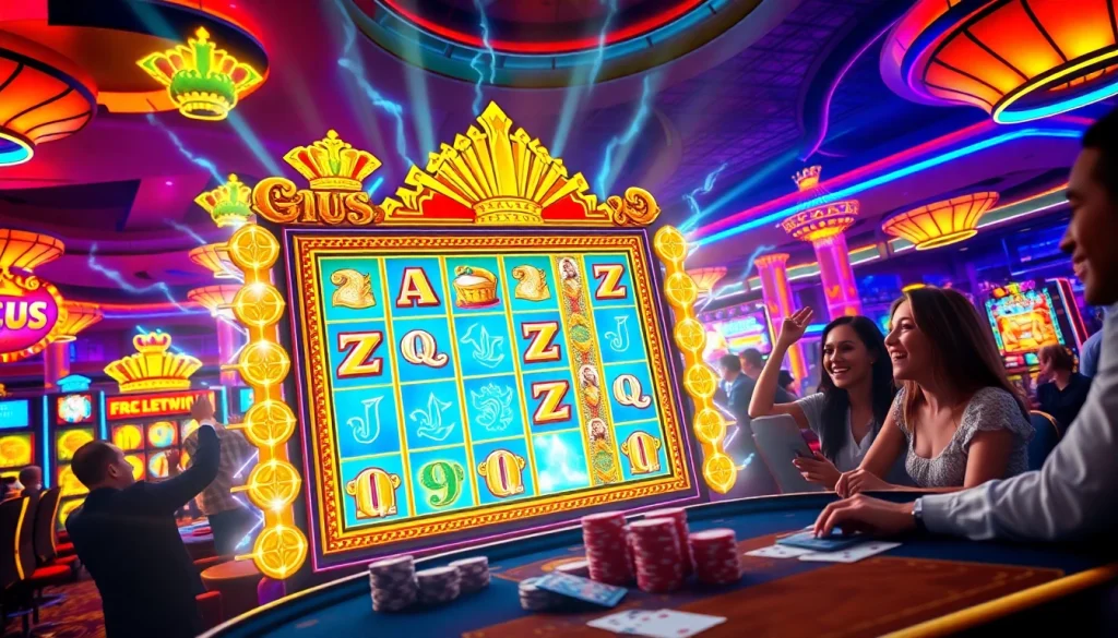 Rasakan kemenangan mendebarkan di Slot Zeus dengan atmosfer kasino yang hidup dan pemain yang bersemangat.