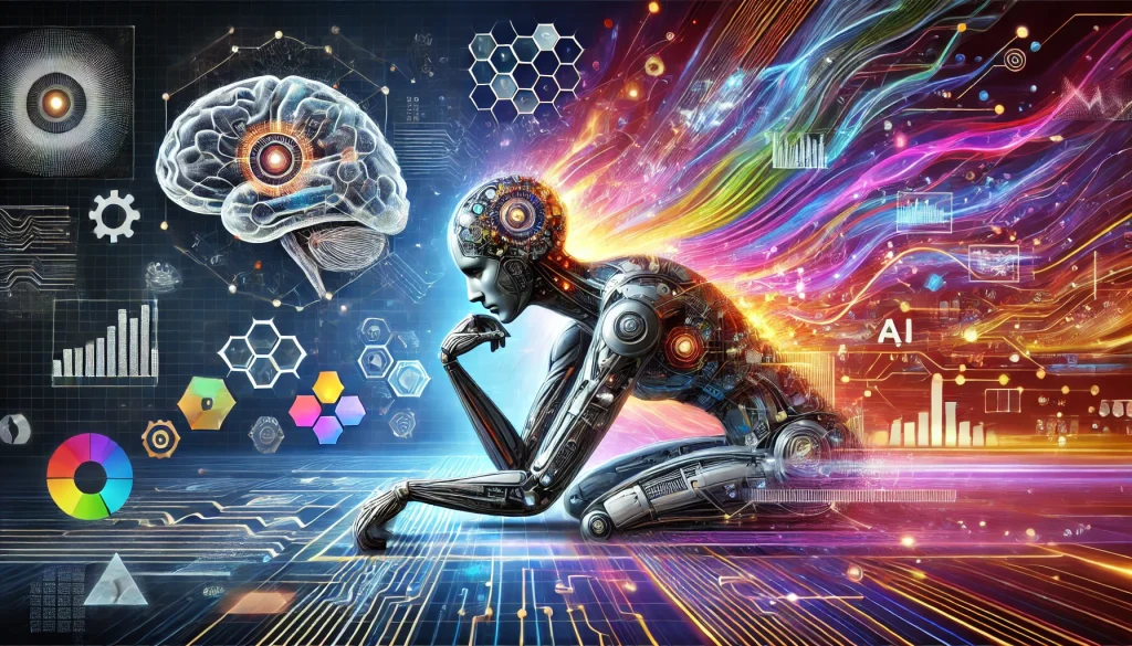 DALL·E-2025-03-15-21.01.20-A-futuristic-and-sleek-illustration-of-artificial-intelligence-struggling-with-complex-cognitive-tasks.-The-image-should-show-the-contrast-between-AI