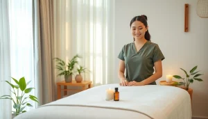 Professional mobile massage therapist ready to provide 출장안마 in a serene environment.