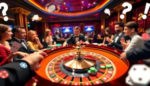 Experience the thrill of vn168 đăng nhập at a luxurious casino table filled with vibrant gaming elements.