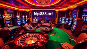 Exciting gambling scene at https://88t.art/ featuring roulette and vibrant casino elements.