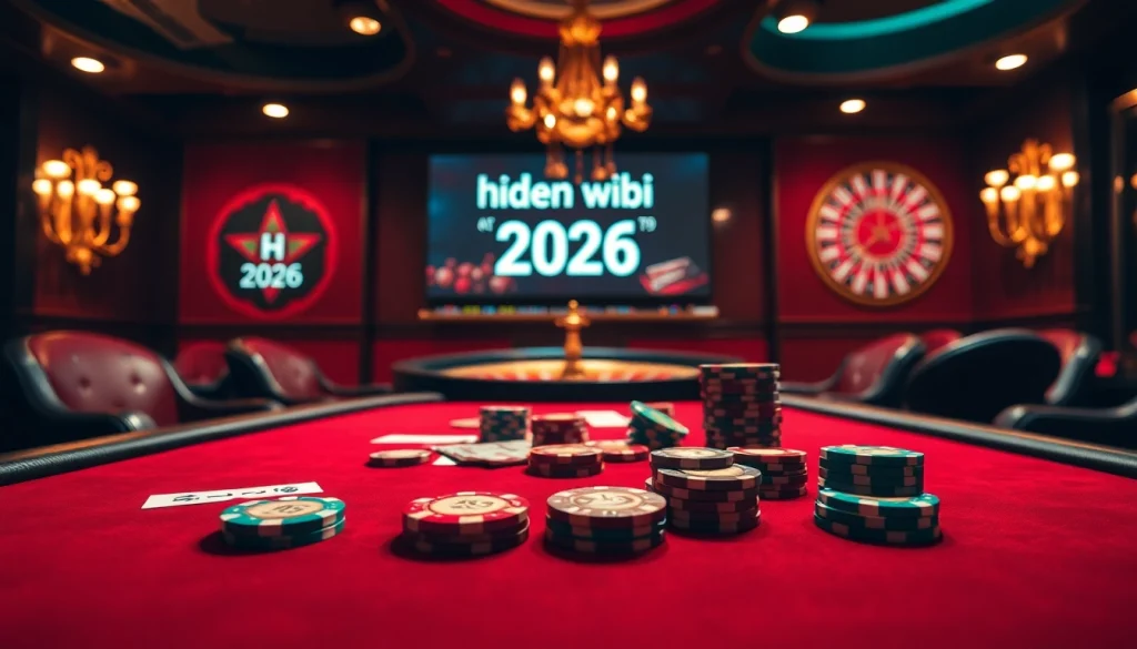 Engage with hidden wiki 2026 in an upscale casino setting featuring poker chips and roulette.